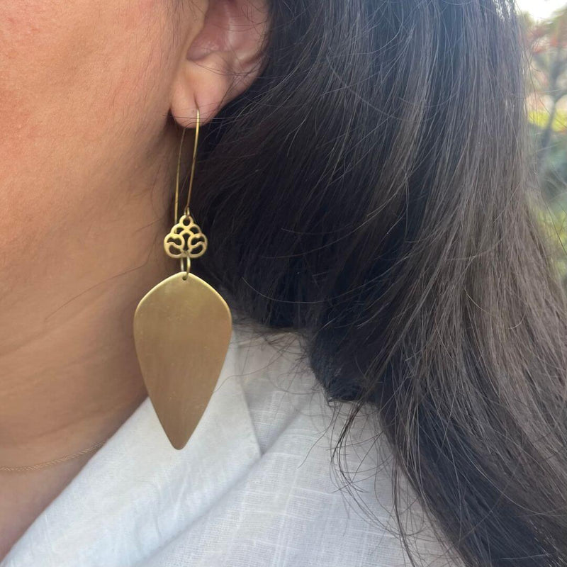 Brass Droplet Earrings | Purpose Jewelry