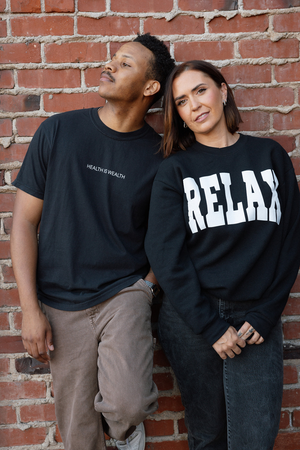 RELAX Collegiate Crew Neck Sweatshirt | Lucky Owl