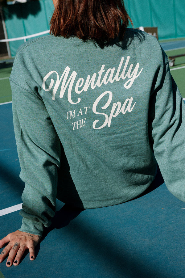 Mentally I’m At The Spa Unisex Crew Neck Sweatshirt | Lucky Owl