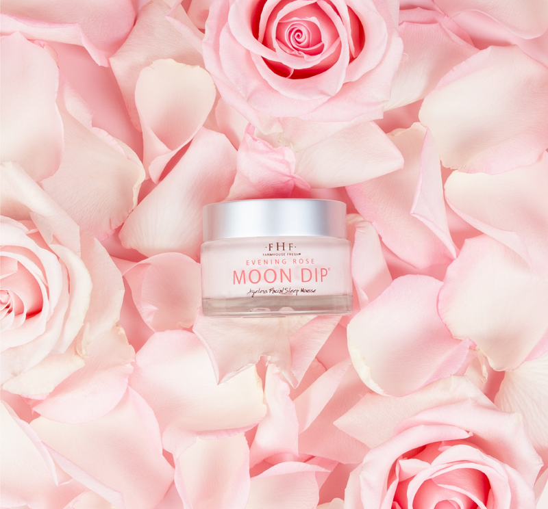 Evening Rose Moon Dip® Ageless Facial Sleep Mousse with Peptides + Retinol | Farmhouse Fresh