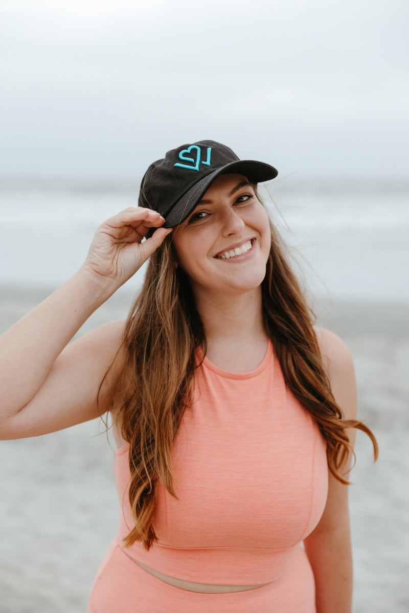 Wellness Month Logo Dad Hat - Black w/Blue Logo | Wellness Month