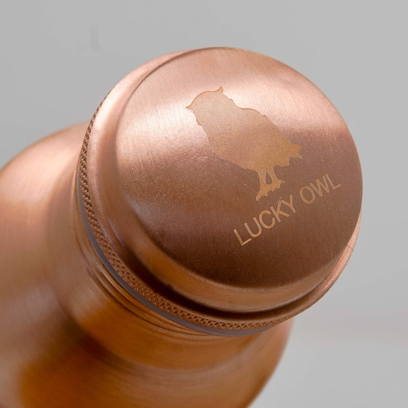 Hammered Copper Bottle (34oz) | Lucky Owl