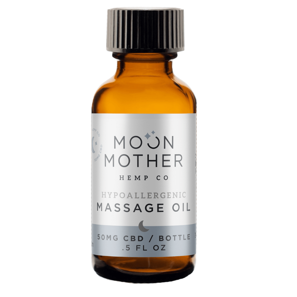 Single Use Hypoallergenic Massage Oil | Moon Mother Hemp Company