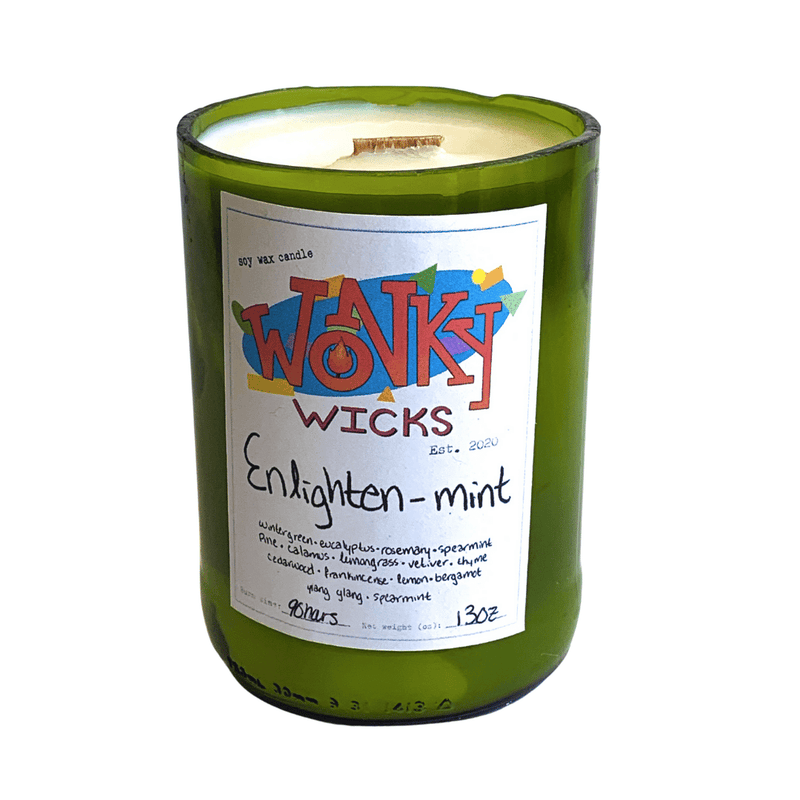 Enlighten-mint  Soy Wax Candle | Wonky Wicks