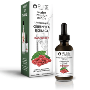 Antioxidant Green Tea Extract Water Infusion Drops - Raspberry | Pure Inventions