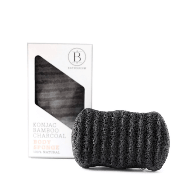 Konjac Bamboo Charcoal Body Sponge | Bathorium