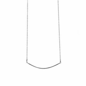 Rounded Bar Sterling Silver Necklace | Liv & B