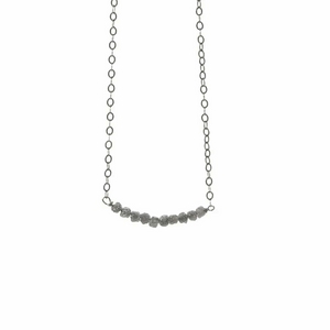 Diamonds In The Raw Sterling Silver Necklace | Liv & B