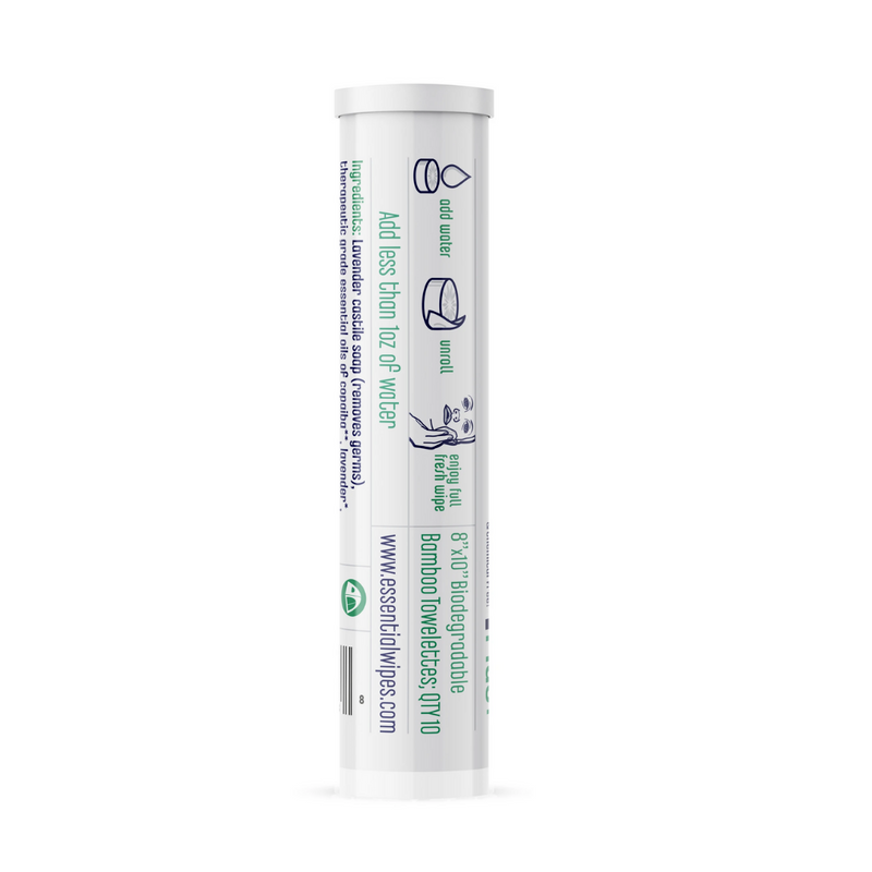 Essential Wipes Plus - 10 Pack Tube | Functional Botanicals