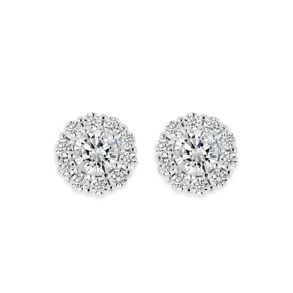 Pure Shine Halo Stud Earrings | Little Sparkles