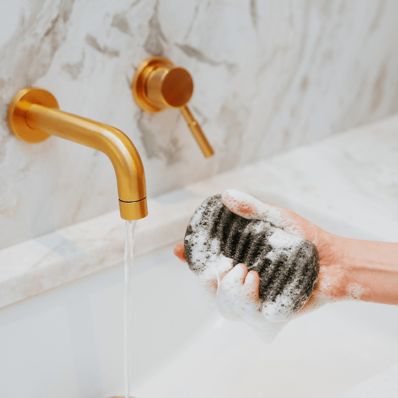 Konjac Bamboo Charcoal Body Sponge | Bathorium