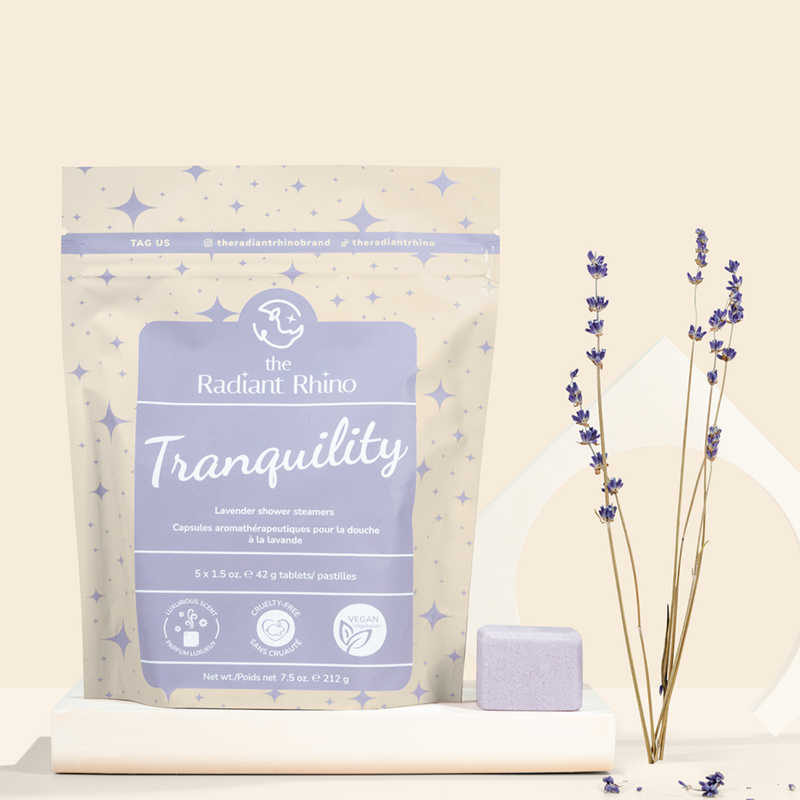 Tranquility | Lavender Shower Steamers | The Radiant Rhino