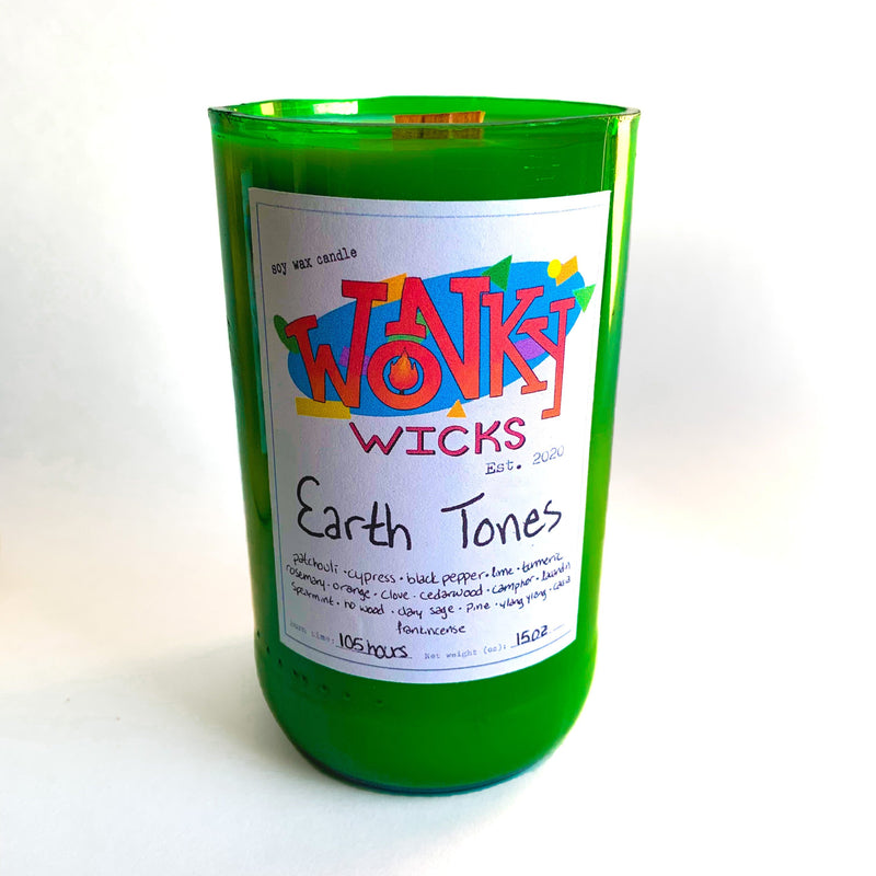 Earth Tones Soy Wax Candle | Wonky Wicks