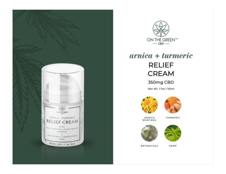 Arnica & Turmeric Relief Cream 500MG Broad Spectrum CBD Oil | On The Green